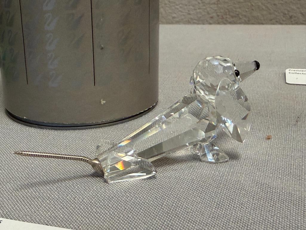 SWAROVSKI CRYSTAL DACHSCHUND (LARGE) INTRODUCED IN 1984 DESIGNED BY MAX SCHRECK RETIRED 1991 - 5