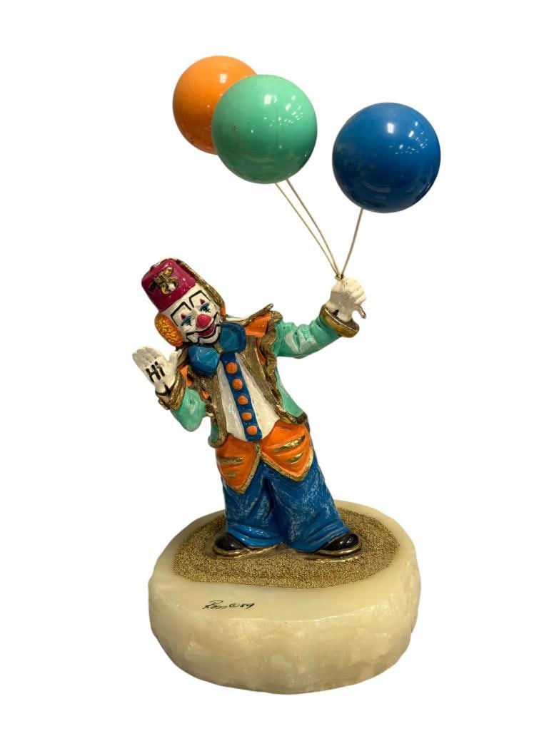 RON LEE LIMITED EDITION CLOWN HI! H0! BINGO DECORATED IN 24KT GOLD NO. L-129 NO. 1313/3500 (1 of 9)