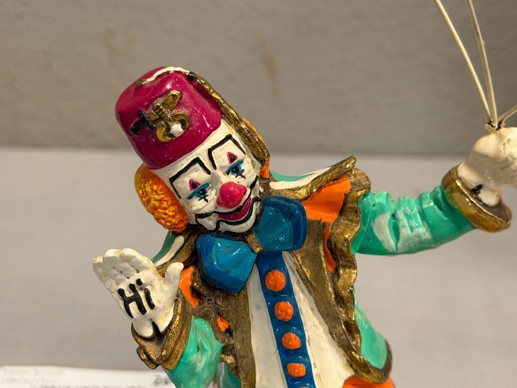 RON LEE LIMITED EDITION CLOWN HI! H0! BINGO DECORATED IN 24KT GOLD NO. L-129 NO. 1313/3500 - 3