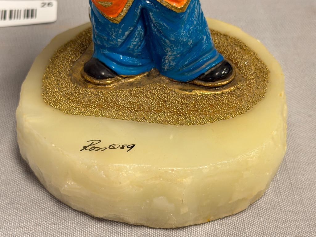 RON LEE LIMITED EDITION CLOWN HI! H0! BINGO DECORATED IN 24KT GOLD NO. L-129 NO. 1313/3500 - 4