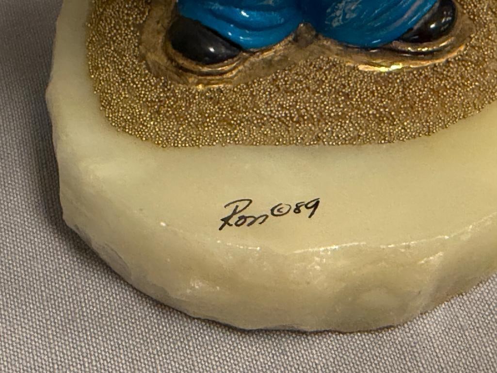 RON LEE LIMITED EDITION CLOWN HI! H0! BINGO DECORATED IN 24KT GOLD NO. L-129 NO. 1313/3500 - 5