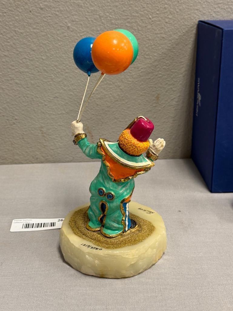 RON LEE LIMITED EDITION CLOWN HI! H0! BINGO DECORATED IN 24KT GOLD NO. L-129 NO. 1313/3500 - 6