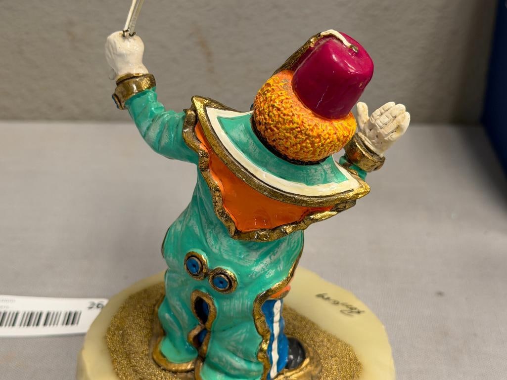 RON LEE LIMITED EDITION CLOWN HI! H0! BINGO DECORATED IN 24KT GOLD NO. L-129 NO. 1313/3500 - 7