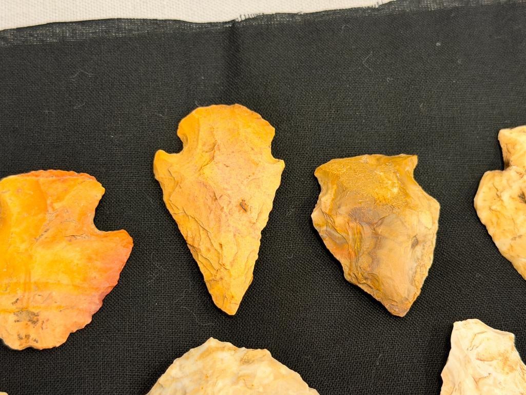 22 KNAPPED STONE PRIMITIVE NATIVE AMERICAN POINTS / ARROWHEADS GATHERED IN CHINA RANCH CA. - 5
