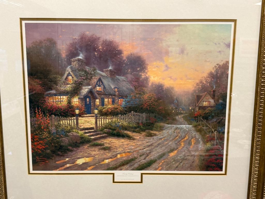 THOMAS KINKADE PAINTER OF LIFE LIMITED EDITION PRINT TEACUP COTTAGE NO. 1101/2850 - 2