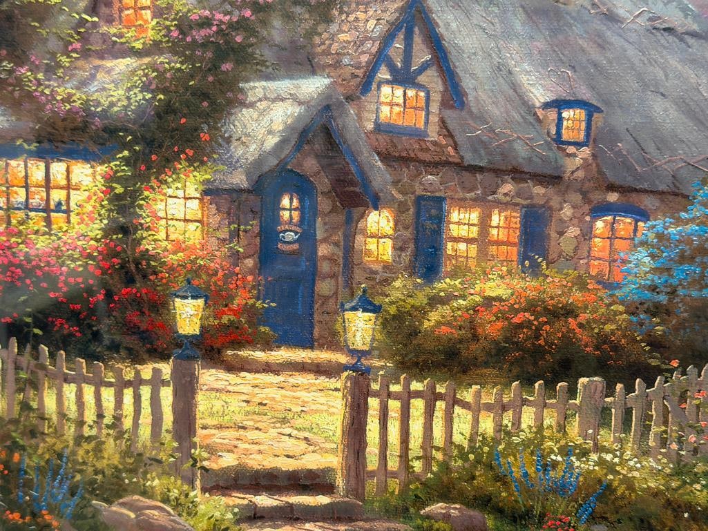 THOMAS KINKADE PAINTER OF LIFE LIMITED EDITION PRINT TEACUP COTTAGE NO. 1101/2850 - 4
