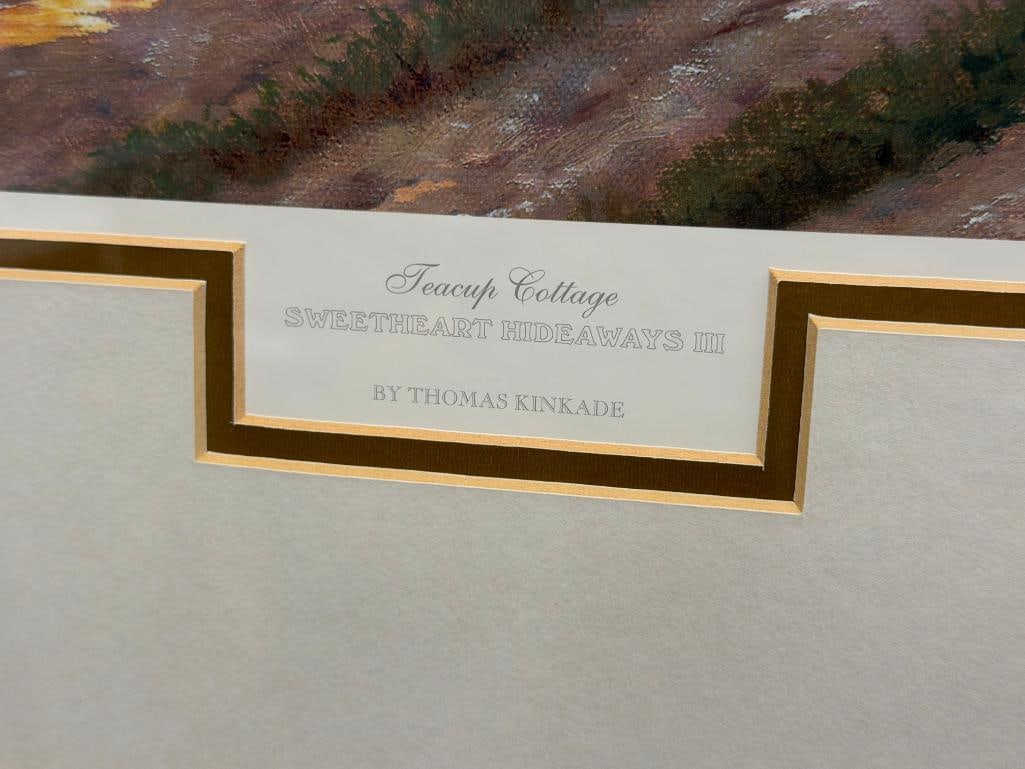 THOMAS KINKADE PAINTER OF LIFE LIMITED EDITION PRINT TEACUP COTTAGE NO. 1101/2850 - 7