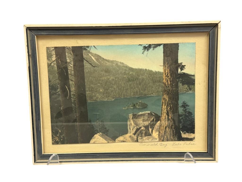 1900'S HAND COLORED PHOTOGRAPH OF EMERALD BAY, LAKE TAHOE (1 of 6)