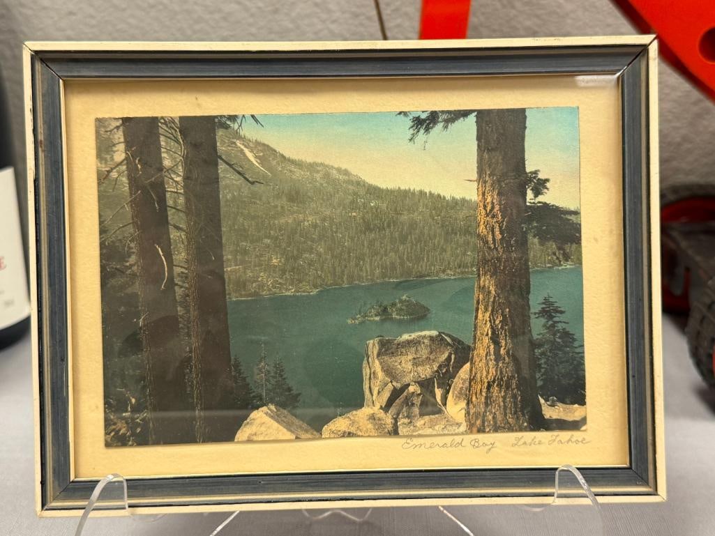 1900'S HAND COLORED PHOTOGRAPH OF EMERALD BAY, LAKE TAHOE - 2