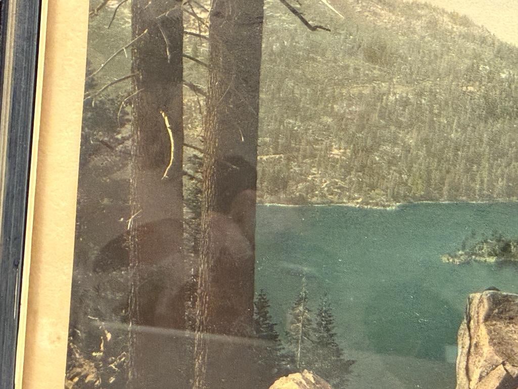 1900'S HAND COLORED PHOTOGRAPH OF EMERALD BAY, LAKE TAHOE - 4