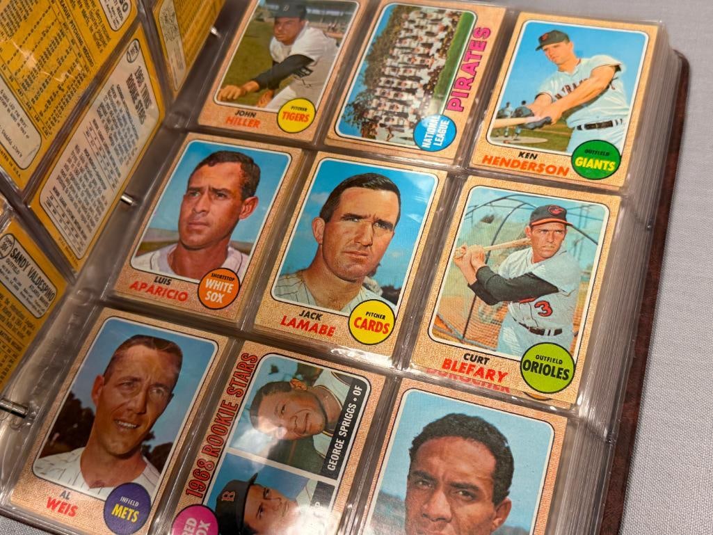 1968 TOPPS BASEBALL CARD SET NEAR COMPLETE WITH STARS AND HALL OF FAMERS - 11