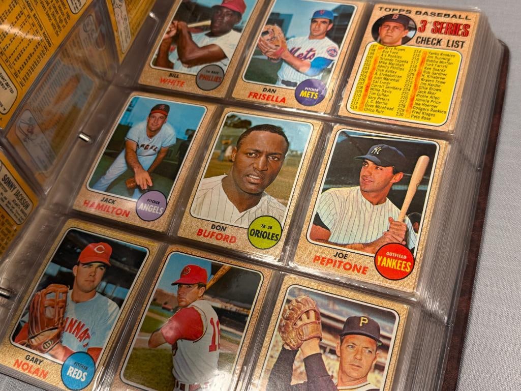 1968 TOPPS BASEBALL CARD SET NEAR COMPLETE WITH STARS AND HALL OF FAMERS - 13