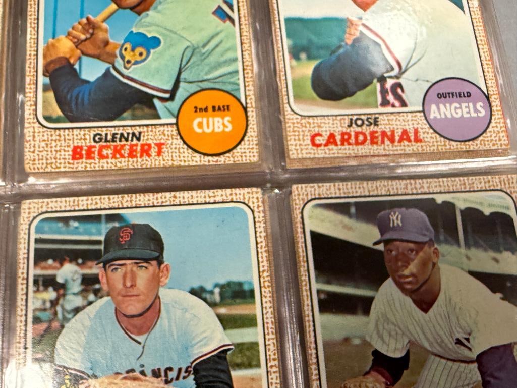 1968 TOPPS BASEBALL CARD SET NEAR COMPLETE WITH STARS AND HALL OF FAMERS - 17