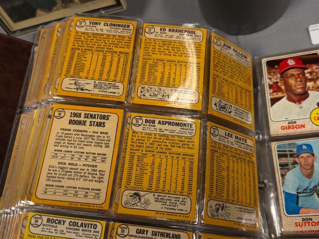 1968 TOPPS BASEBALL CARD SET NEAR COMPLETE WITH STARS AND HALL OF FAMERS - 18