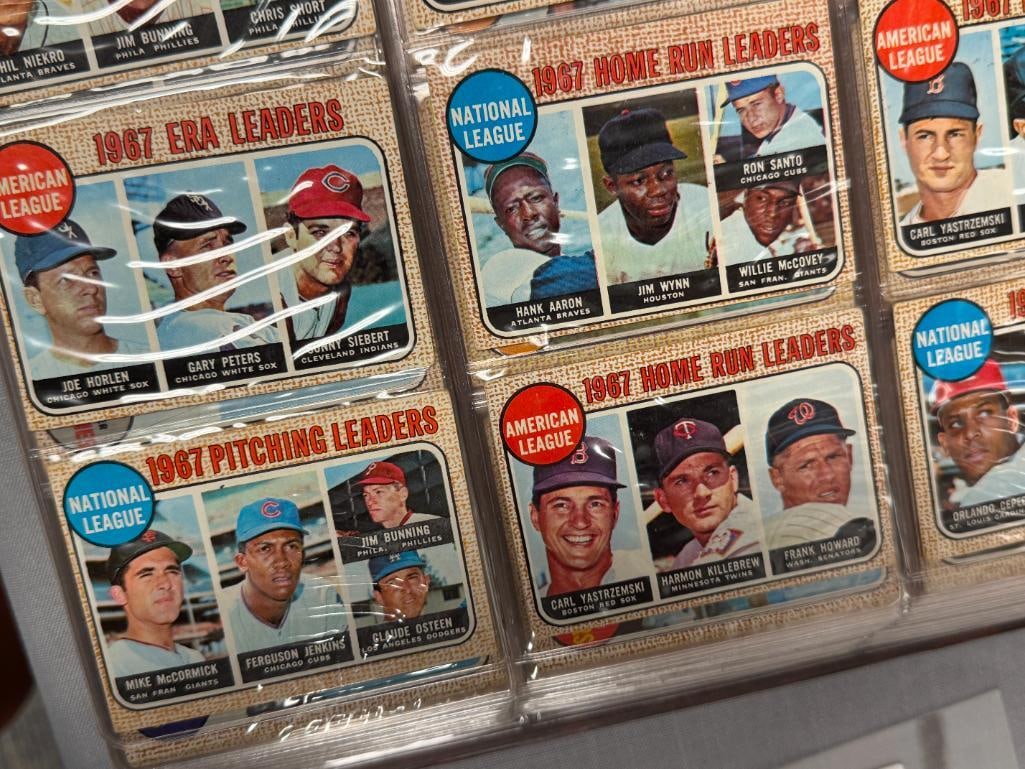 1968 TOPPS BASEBALL CARD SET NEAR COMPLETE WITH STARS AND HALL OF FAMERS - 2