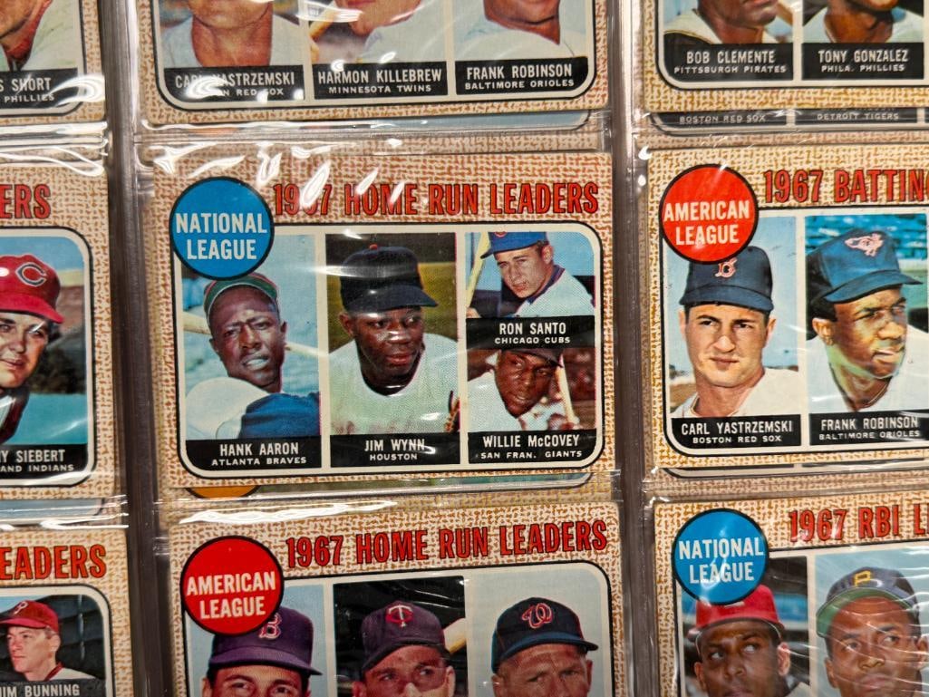 1968 TOPPS BASEBALL CARD SET NEAR COMPLETE WITH STARS AND HALL OF FAMERS - 3
