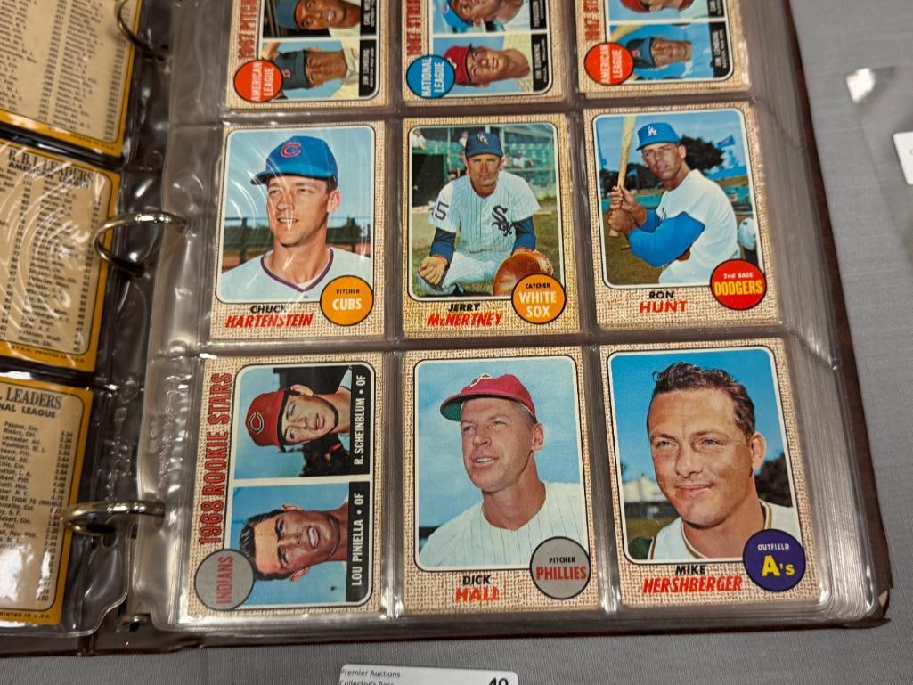 1968 TOPPS BASEBALL CARD SET NEAR COMPLETE WITH STARS AND HALL OF FAMERS - 5