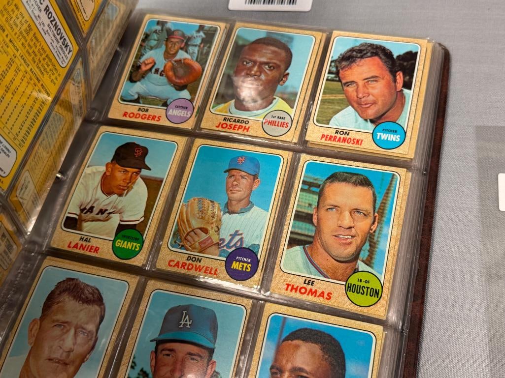 1968 TOPPS BASEBALL CARD SET NEAR COMPLETE WITH STARS AND HALL OF FAMERS - 8