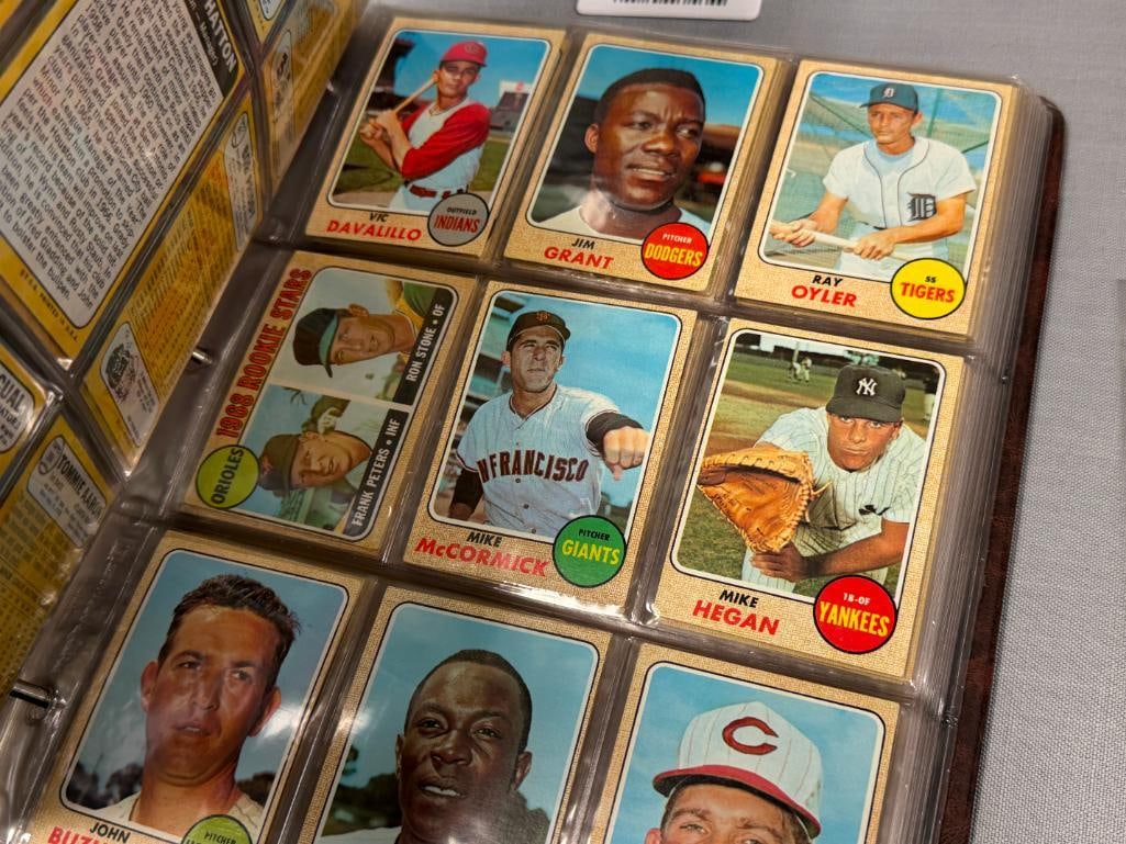 1968 TOPPS BASEBALL CARD SET NEAR COMPLETE WITH STARS AND HALL OF FAMERS - 9