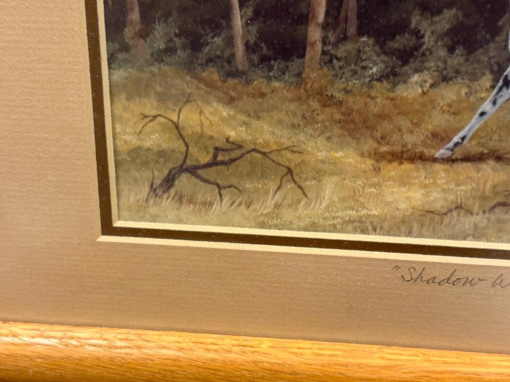 MARGUERITE FIELDS NATIVE AMERICAN AND NATURE ARTIST LIMITED EDITION PRINT TITLED SHADOW-WARRIOR - 5