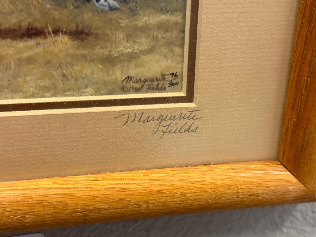 MARGUERITE FIELDS NATIVE AMERICAN AND NATURE ARTIST LIMITED EDITION PRINT TITLED SHADOW-WARRIOR - 7