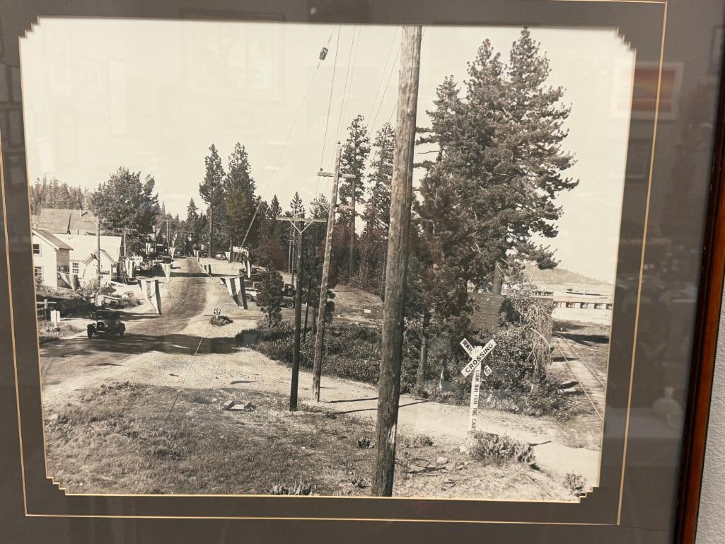 ENLARGED BLACK AND WHITE PHOTO-PRINT OF A PARADE IN LAKE TAHOE - 2