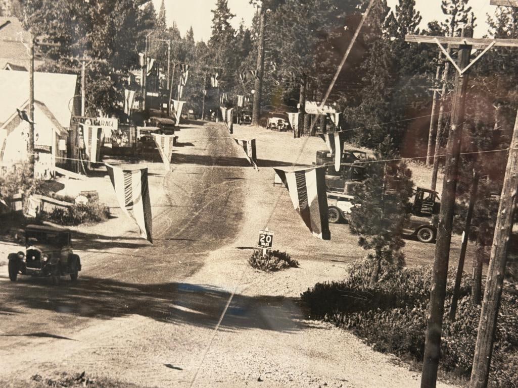 ENLARGED BLACK AND WHITE PHOTO-PRINT OF A PARADE IN LAKE TAHOE - 3