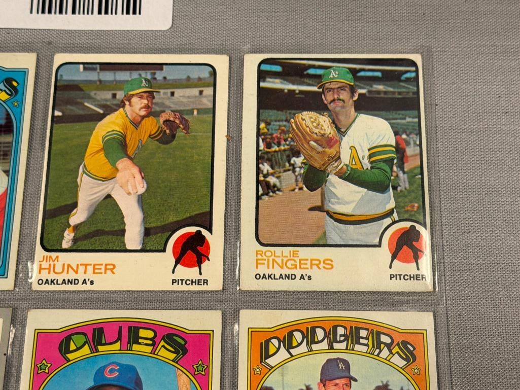1970, 1972, 1973 TOPPS HALL OF FAMER BASEBALL CARDS ROLLIE FINGER, DON SUTTON, WILLIE STARGELL - 2