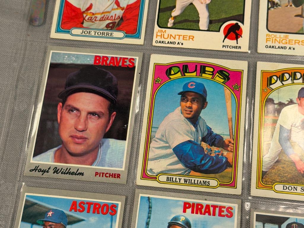 1970, 1972, 1973 TOPPS HALL OF FAMER BASEBALL CARDS ROLLIE FINGER, DON SUTTON, WILLIE STARGELL - 4