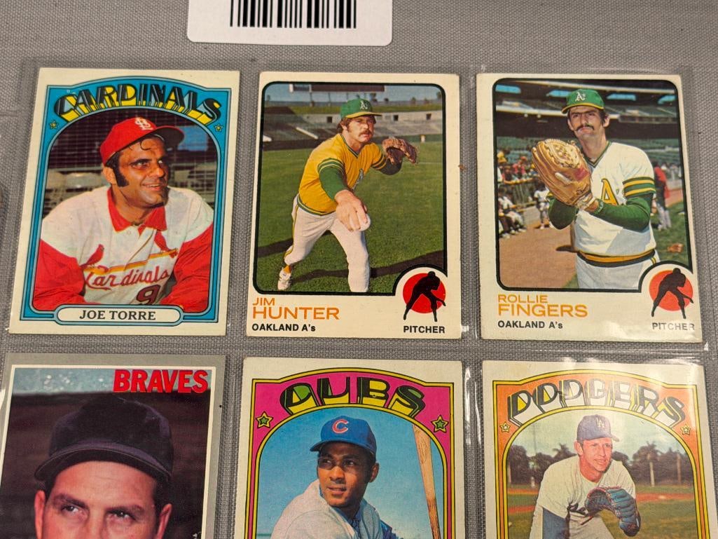 1970, 1972, 1973 TOPPS HALL OF FAMER BASEBALL CARDS ROLLIE FINGER, DON SUTTON, WILLIE STARGELL - 5