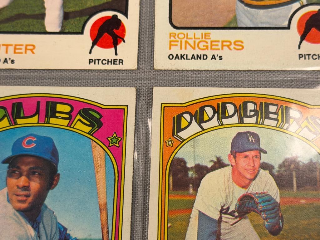 1970, 1972, 1973 TOPPS HALL OF FAMER BASEBALL CARDS ROLLIE FINGER, DON SUTTON, WILLIE STARGELL - 6