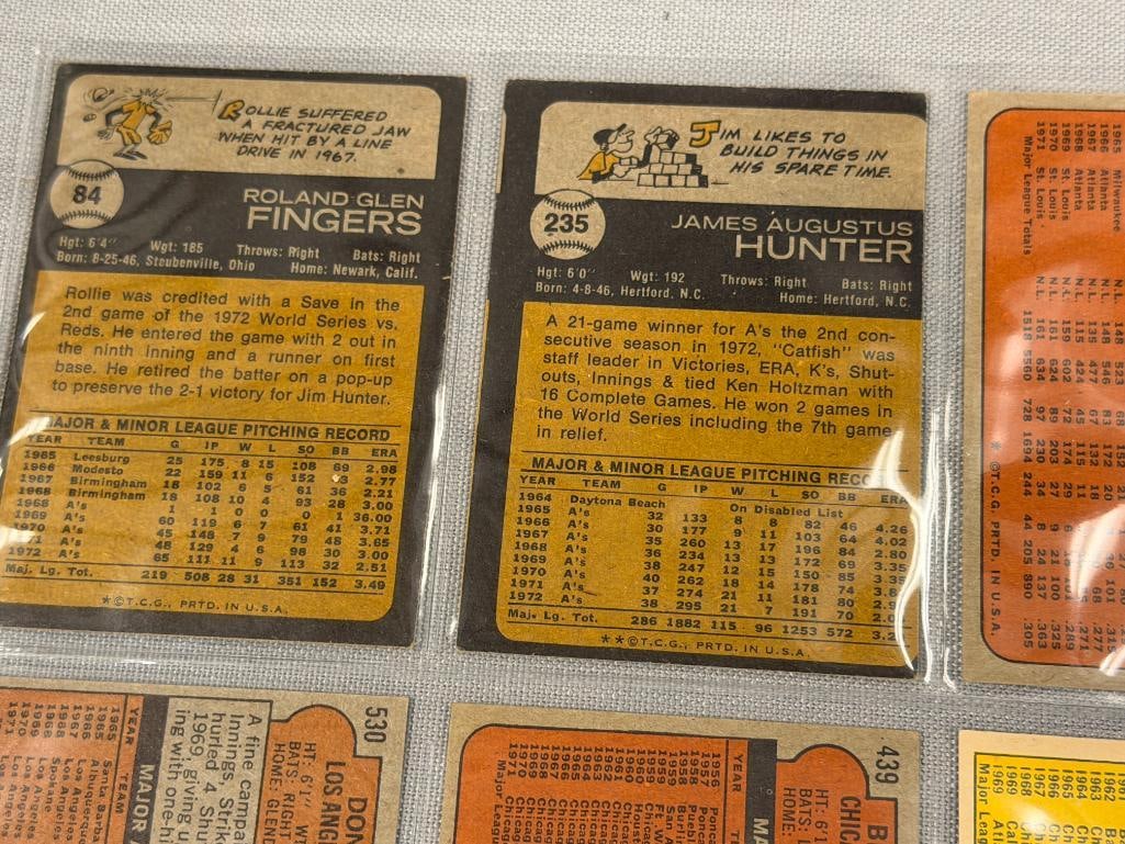 1970, 1972, 1973 TOPPS HALL OF FAMER BASEBALL CARDS ROLLIE FINGER, DON SUTTON, WILLIE STARGELL - 8