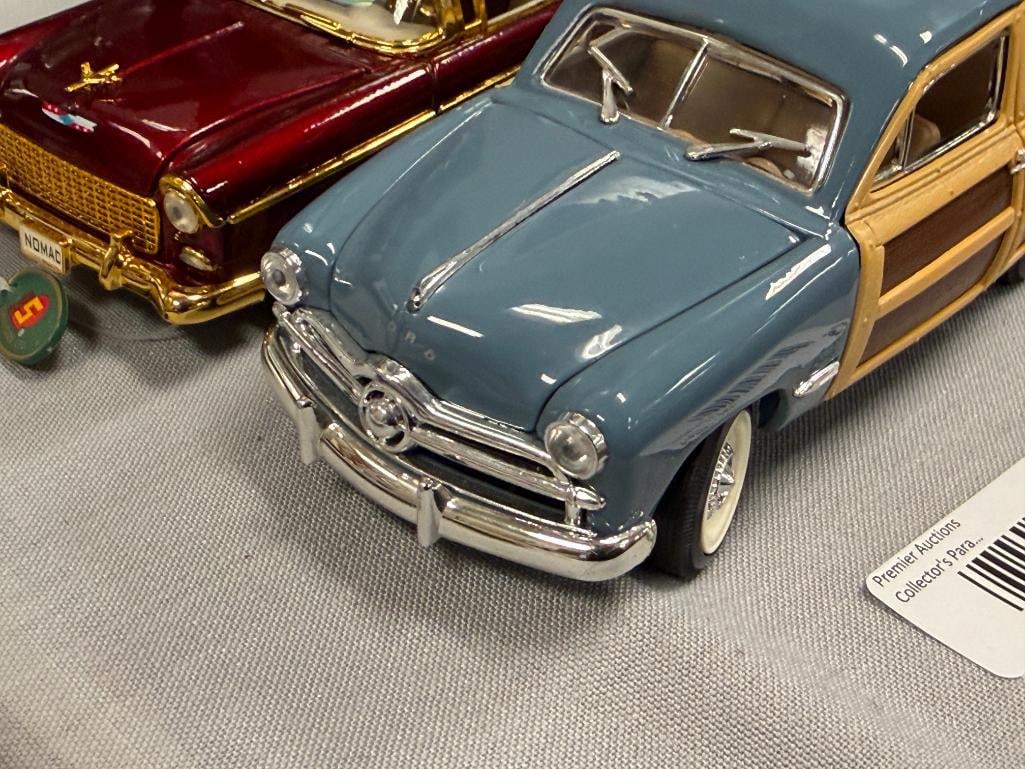 1/24 DIE-CAST METAL MODEL CARS '49 FORD WOODY AND '56 CHEVY BEL-AIR / NOMAD - 5