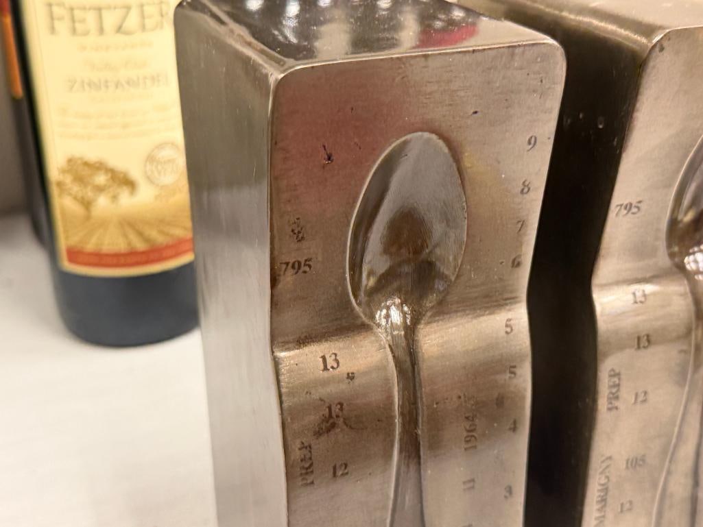 HARDWARE RESTORATION INDUSTRIAL STYLED SPOON BOOKENDS - 3