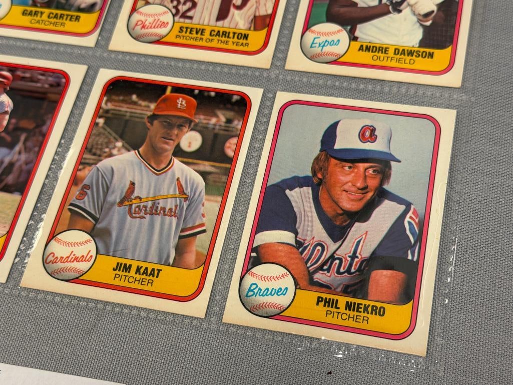 1981 FLEER HALL OF FAME BASEBALL CARDS MIKE SCHMIDT, OZZIE SMITH, PHIL NIEKRO - 2