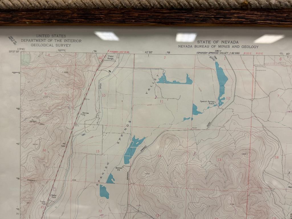 1980'S STATE OF NEVADA, NEVADA BUREAU OF MINES AND GEOLOGY MAP - 3