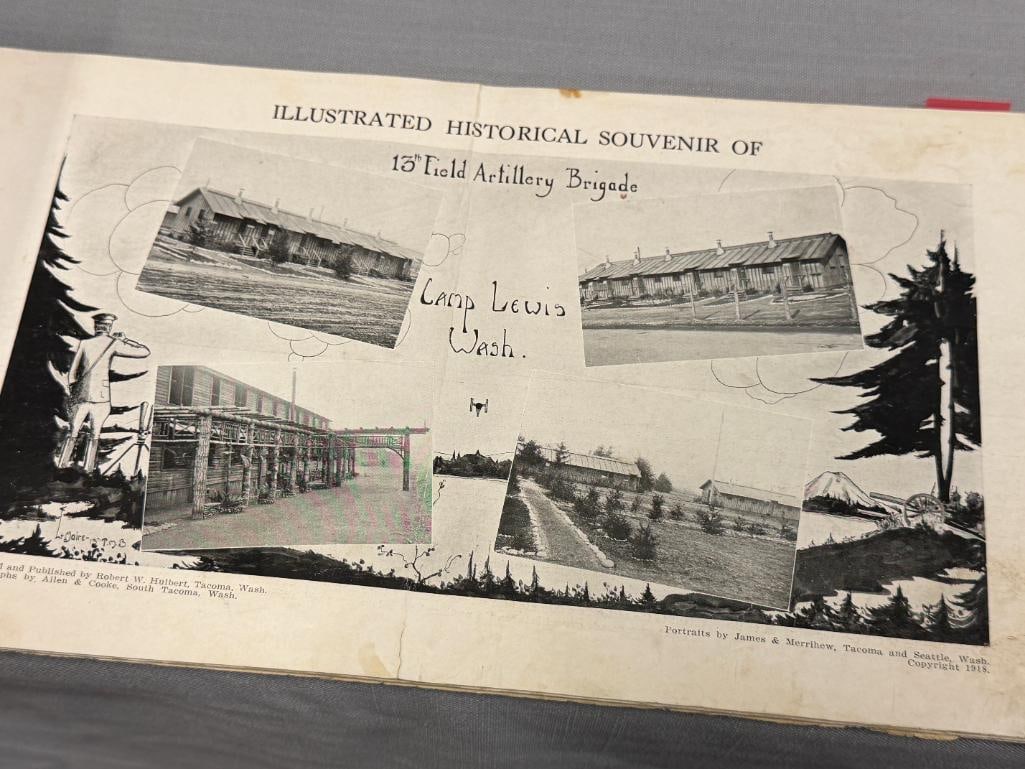 1918 ILLUSTRATED HISTORICAL SOUVENIR OF THE 13TH FIELD ARTILLERY BRIGADE CAMP LEWIS, WA. - 3
