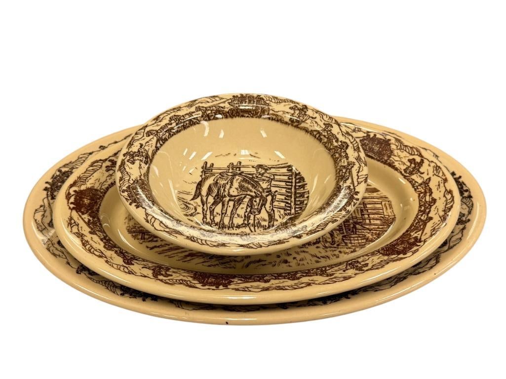 1950'S TEPCO CHINA RESTAURANT CHINA ESTERN BROWN PATTERN CHINA (1 of 11)