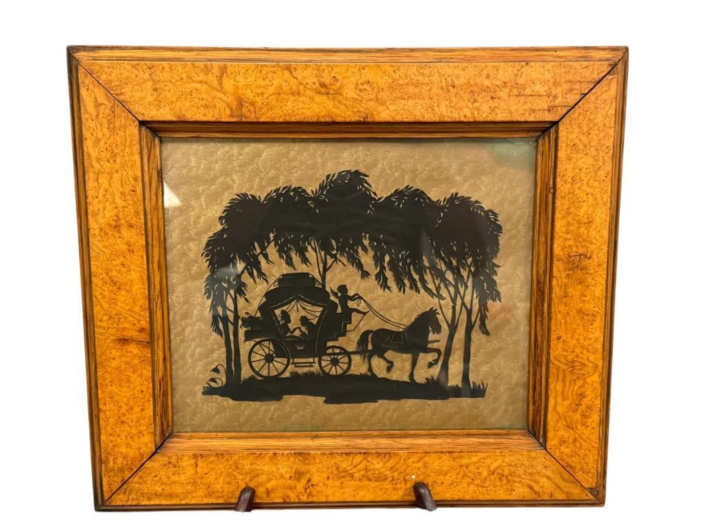 19TH CENTURY AMERICAN CUTWORK / SCHERENSCHNITTE PICTURE / SILHOUETTE (1 of 7)
