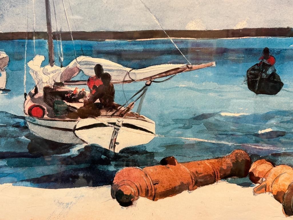 WINSLOW HOMER AMERICAN ARTIST ICONIC PRINT TITLED NASSAU - 2