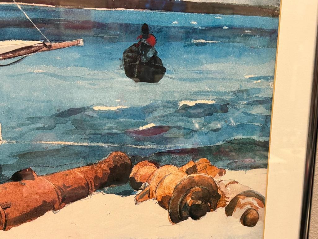 WINSLOW HOMER AMERICAN ARTIST ICONIC PRINT TITLED NASSAU - 5