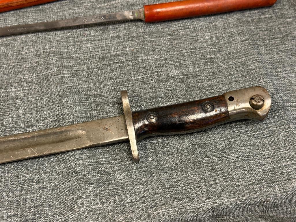 WWI BRITISH ENFIELD P1907 MILITARY RIFLE BAYONET - 2