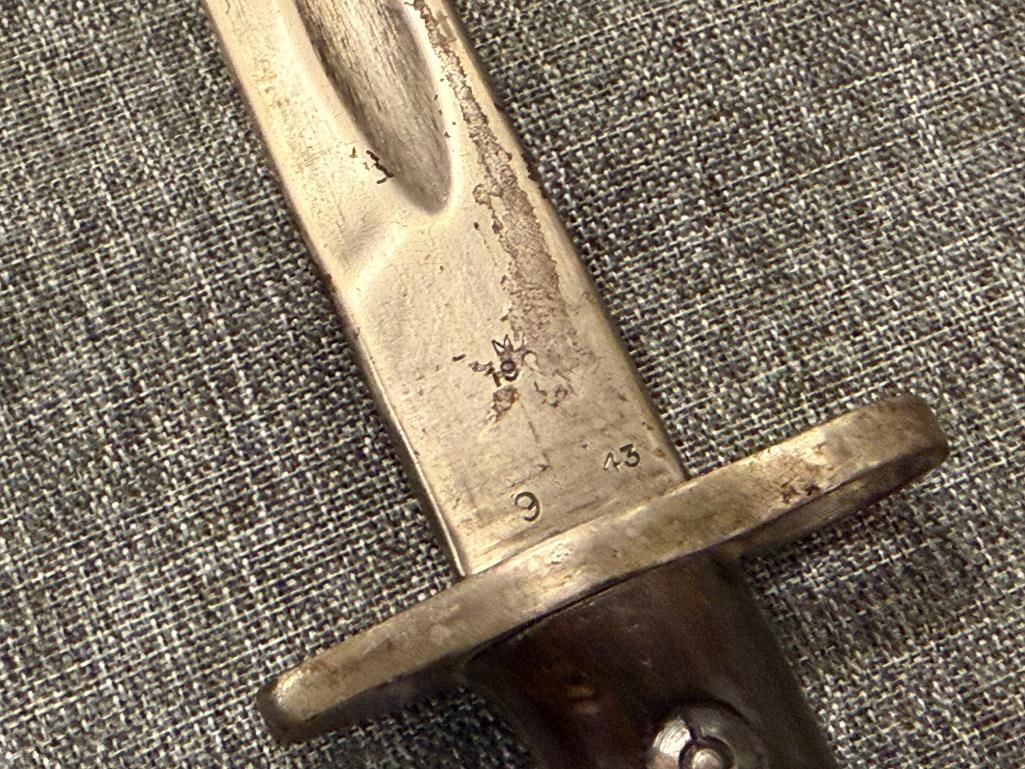 WWI BRITISH ENFIELD P1907 MILITARY RIFLE BAYONET - 5