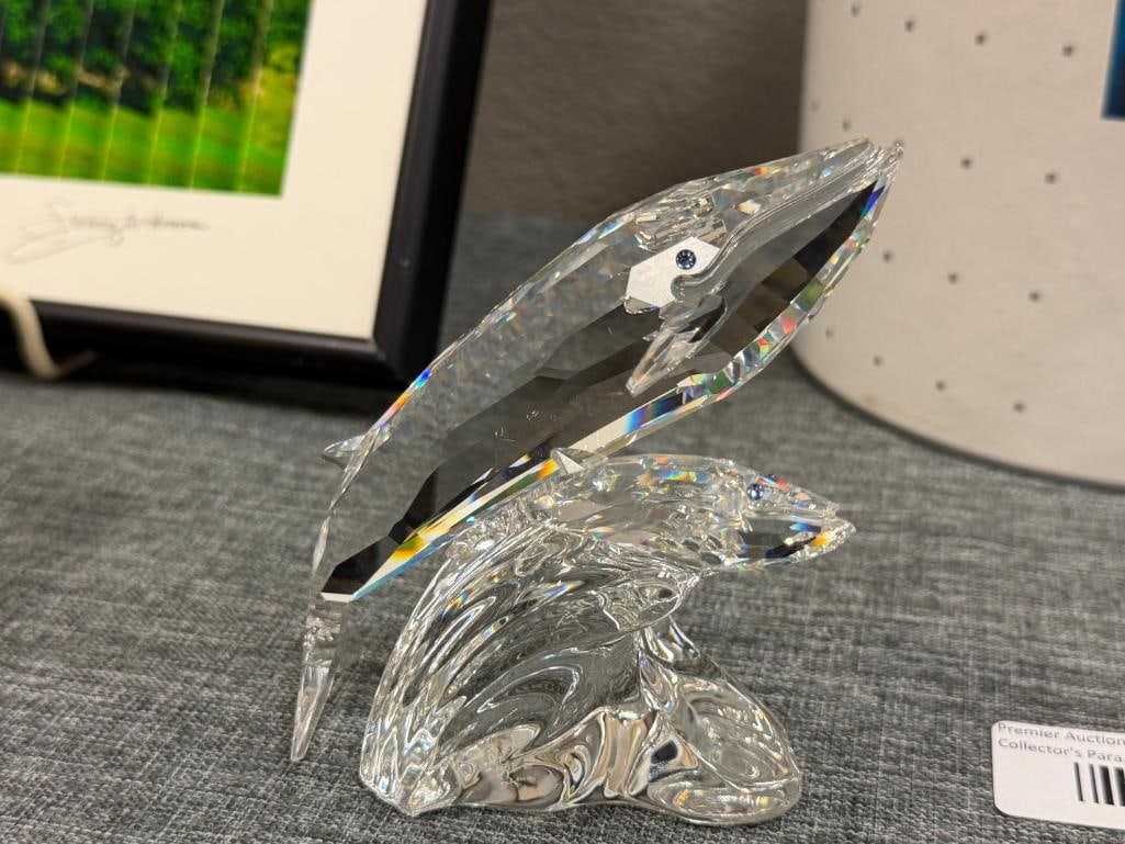 SWAROVSKI CRYSTAL SCS ANNUAL EDITION CARE FOR ME - THE WHALES DESIGNED BY MICHAEL STAMEY 1992 - 5