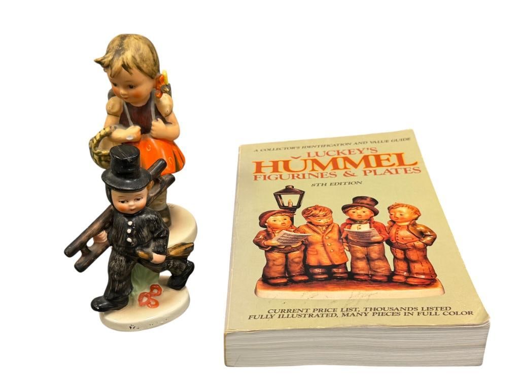 GOEBEL HUMMEL VINTAGE SCHOOL GIRL #81 BY SCULPTOR ARTHUR MOELLER AND CHIMNEY CHIMNEY SWEEP #12 TM... (1 of 11)
