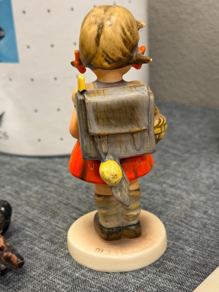 GOEBEL HUMMEL VINTAGE SCHOOL GIRL #81 BY SCULPTOR ARTHUR MOELLER AND CHIMNEY CHIMNEY SWEEP #12 TM... - 8