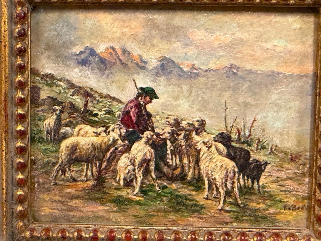 ERNST BRODEL GERMAN ARTIST ORIGINAL OIL ON BOARD MINIATURE PAINTINGS - 3