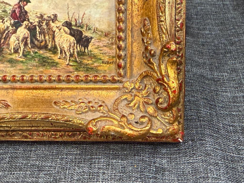 ERNST BRODEL GERMAN ARTIST ORIGINAL OIL ON BOARD MINIATURE PAINTINGS - 6