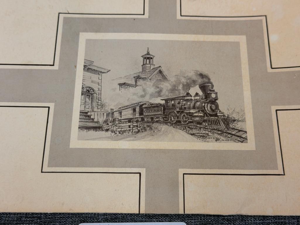 LYLE V. BALL PROLIFIC RENO, NV ARTIST VIRGINIA & TRUCK RAILROAD FOLIO LIMITED EDITION - 3