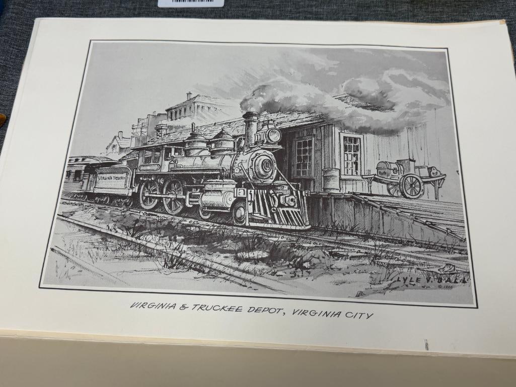 LYLE V. BALL PROLIFIC RENO, NV ARTIST VIRGINIA & TRUCK RAILROAD FOLIO LIMITED EDITION - 4
